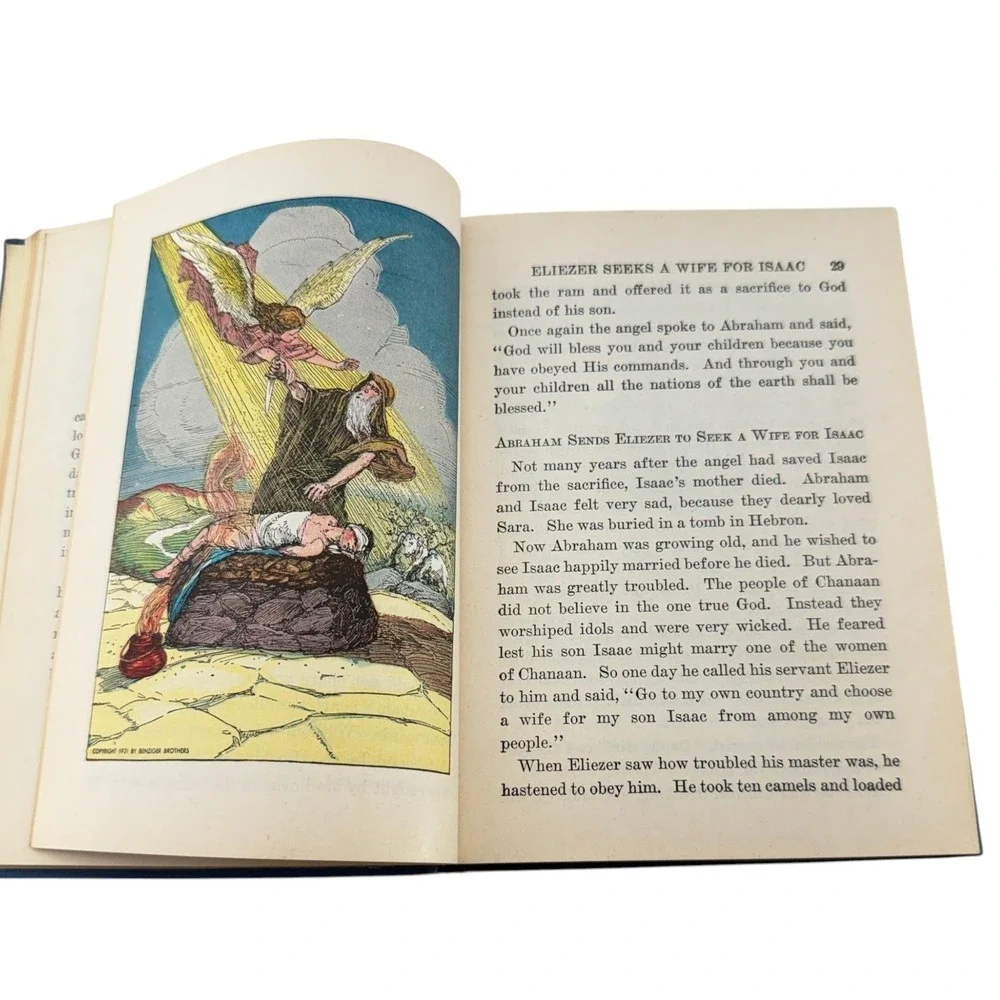 Benziger Brothers The Bible Story 1931 Catholic Textbook Illustrated Lower Grade
